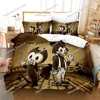 3D Printed Bendy N Ink Machine Bedding Set Pillowcase Duvet Cover Double Twin Full Queen King Adult Kids Bedclothes Quilt Cover 6