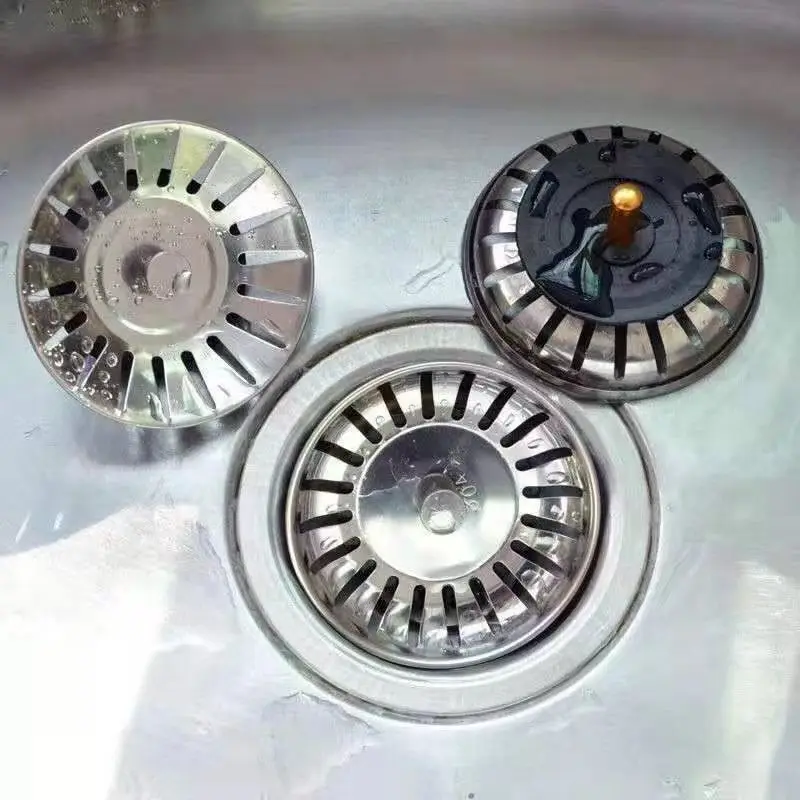 

Kitchen Sink Filter Stainless Steel Pool Bathtub Drain Strainer Hair Catcher Stopper Waste Sink Filter Kitchen Tools Accessories