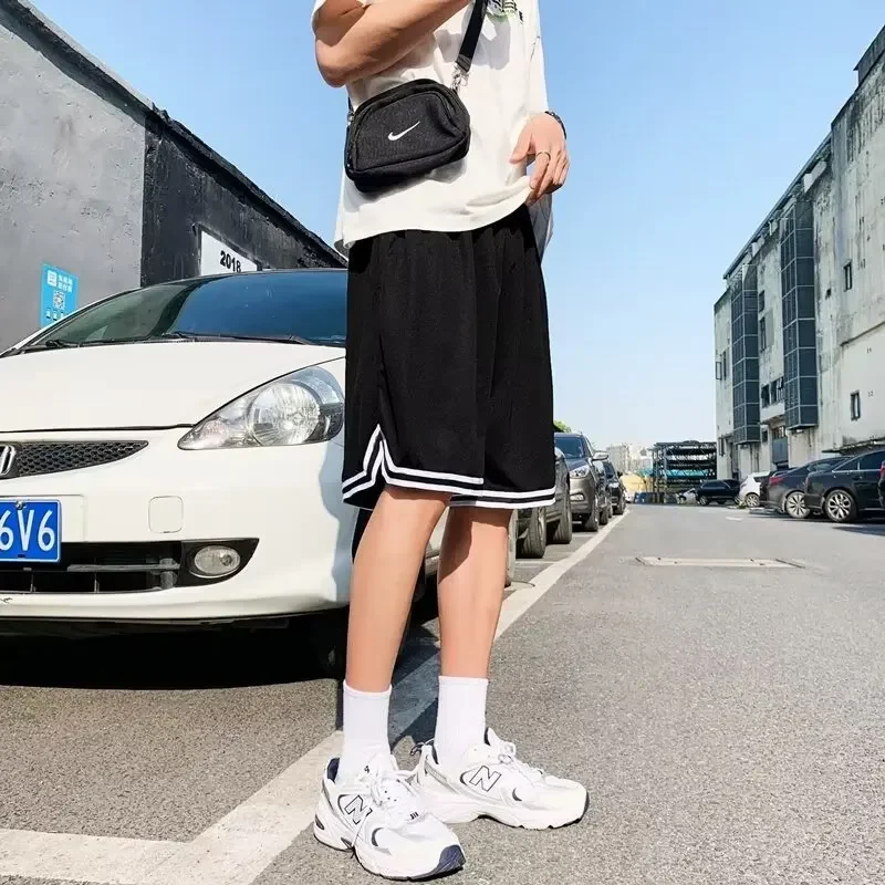 Summer Mesh Breathable Quick Dry Pants Sports American Style Casual Outerwear Shorts Men's Soccer Versatile Trendy