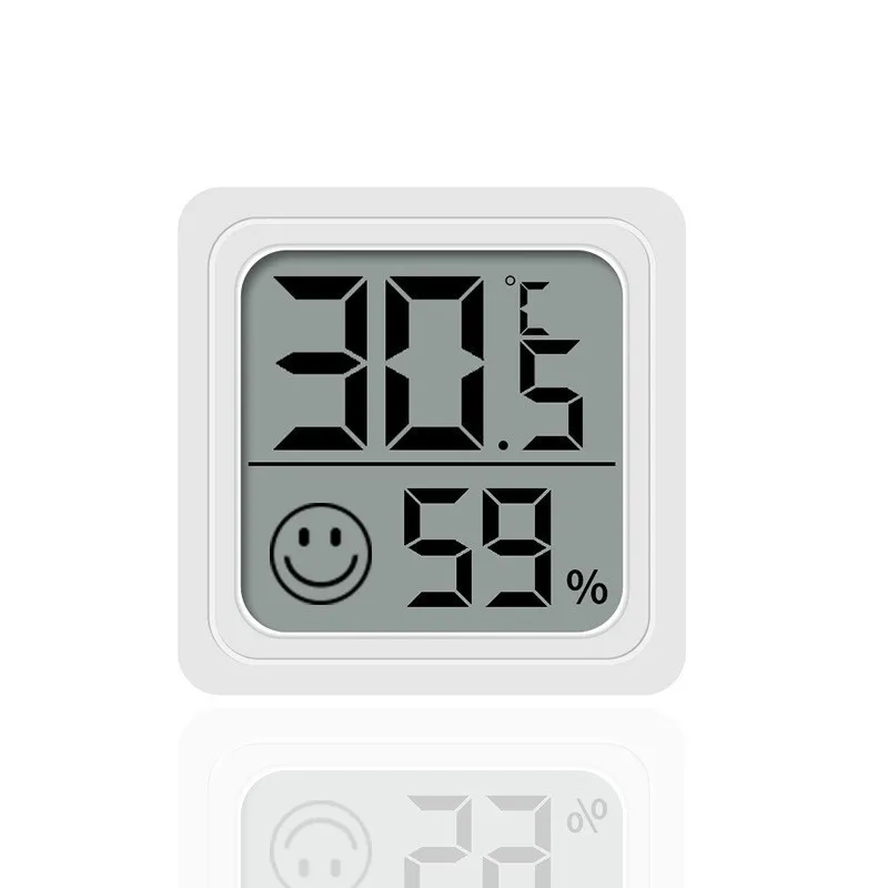 Compact Digital LCD Thermometer and Hygrometer - High-Precision Indoor Temperature and Humidity Monitor