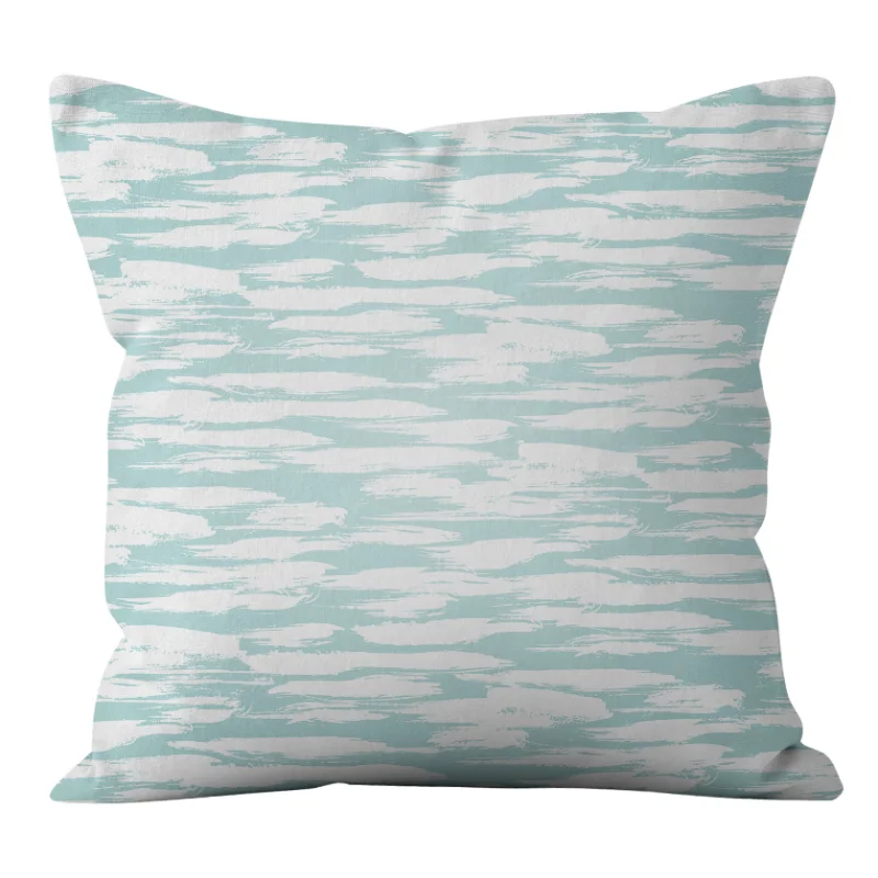 

American Pattern Stripe Printing Pillow Case Velvet Bedroom Geometric Line Cushion Cover 45X45 Linen Square Office Decor J1822