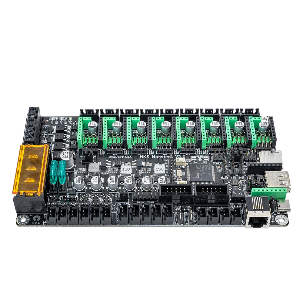 Makerbase-mks Monster8 v2 Cartão de Controle com Tft Touch Screen Tmc2209 para Impressora 3d Voron vs Polvo Aranha 32bit Ts35 - Imagem 2