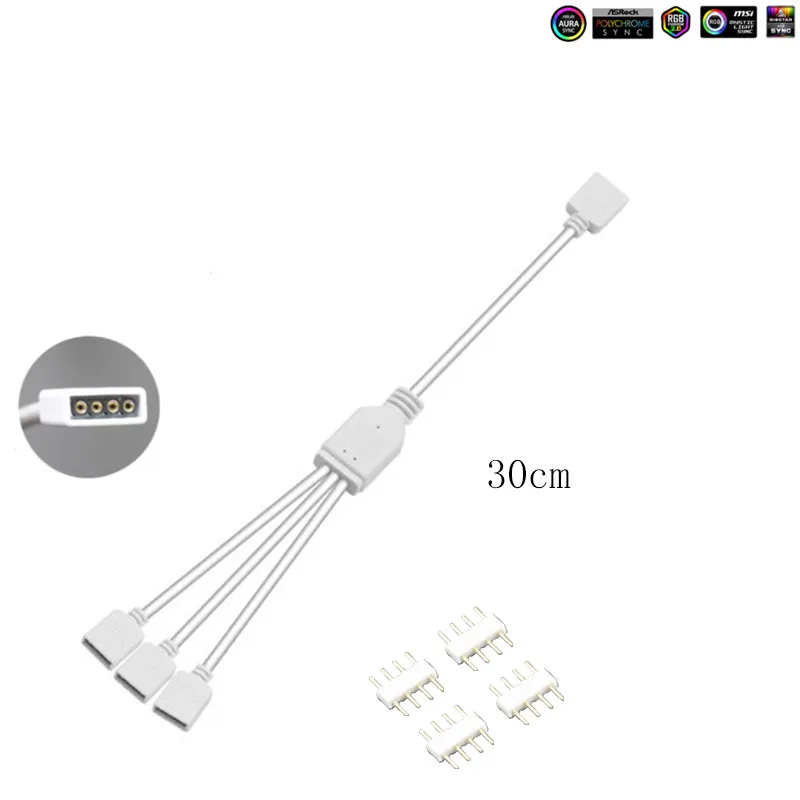 OTOTEC 10 cavi di prolunga di alimentazione per ventola PC, 30 cm, da spina maschio a 3 pin a presa femmina, cavo per ventola di raffreddamento per computer CPU