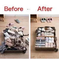 Clothes Storag Straps Lazy Folding Clothes Artifact Organizer For Wardrobe Bra Socks Storage Roll Elastic Band Cabinets Drawer 2