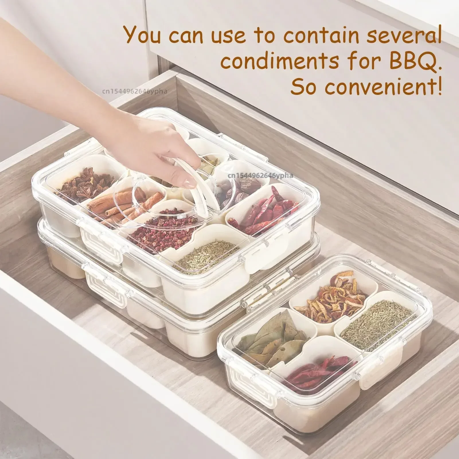 Divided Serving Tray with Lid and Handle Snackle Box Charcuterie Container  Portable Snack Platters Clear Organizer for Candy