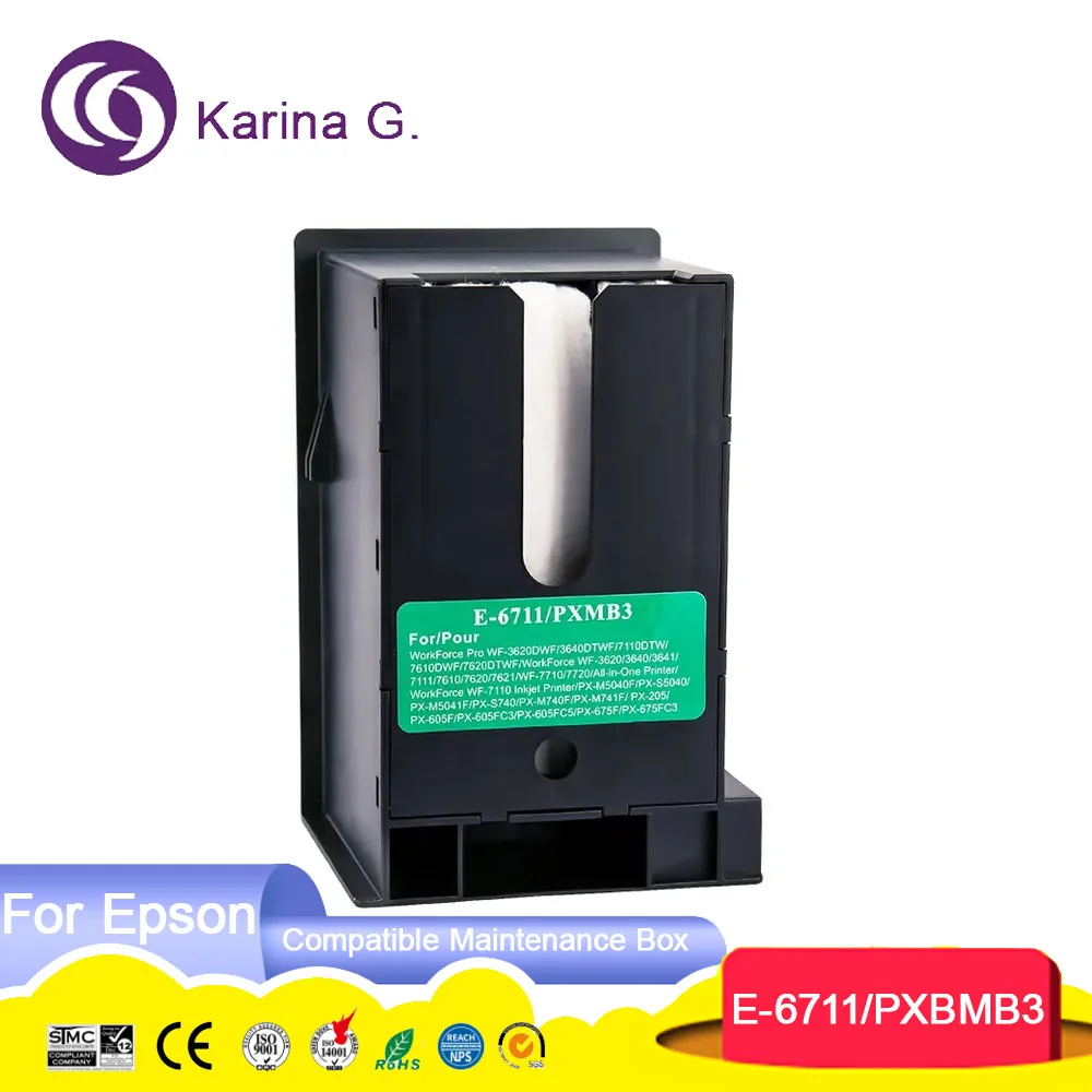 6711 T6711 C13T671100 PXMB3 Compatible Waste Ink Tank Maintenance Box For  workf