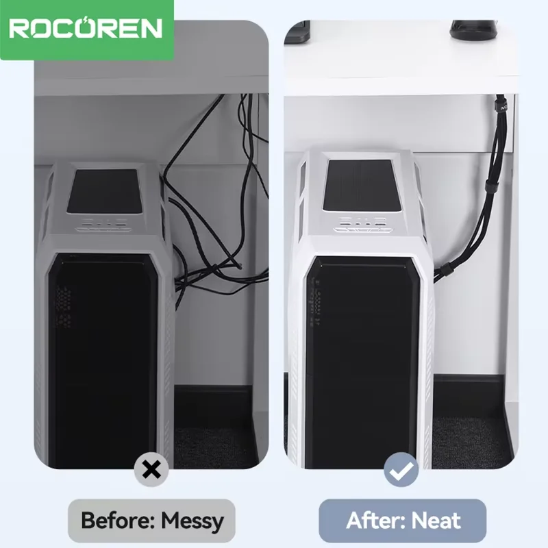 Rocoren منظم الكابلات اليد تمزيق سلك كابل اللفاف ق...