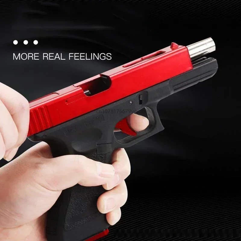The G18 Alloy Toy Fires Plastic Bullets with Great Power and A Long Range It Is The Best Toy Gun Gift for Children’s Birthdays