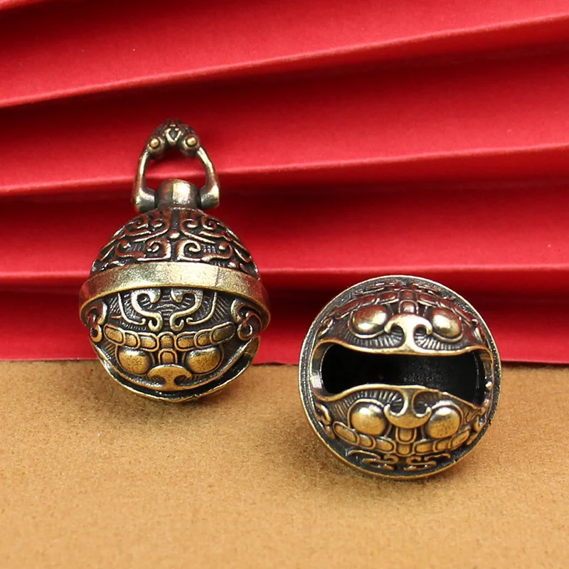 Lucky Brass Handicraft Die Casting Drop Bell Key Car Button Wind Bell Sect Bronze Creative Gift Fengshui Home Yard Pendant wind bell pendant
