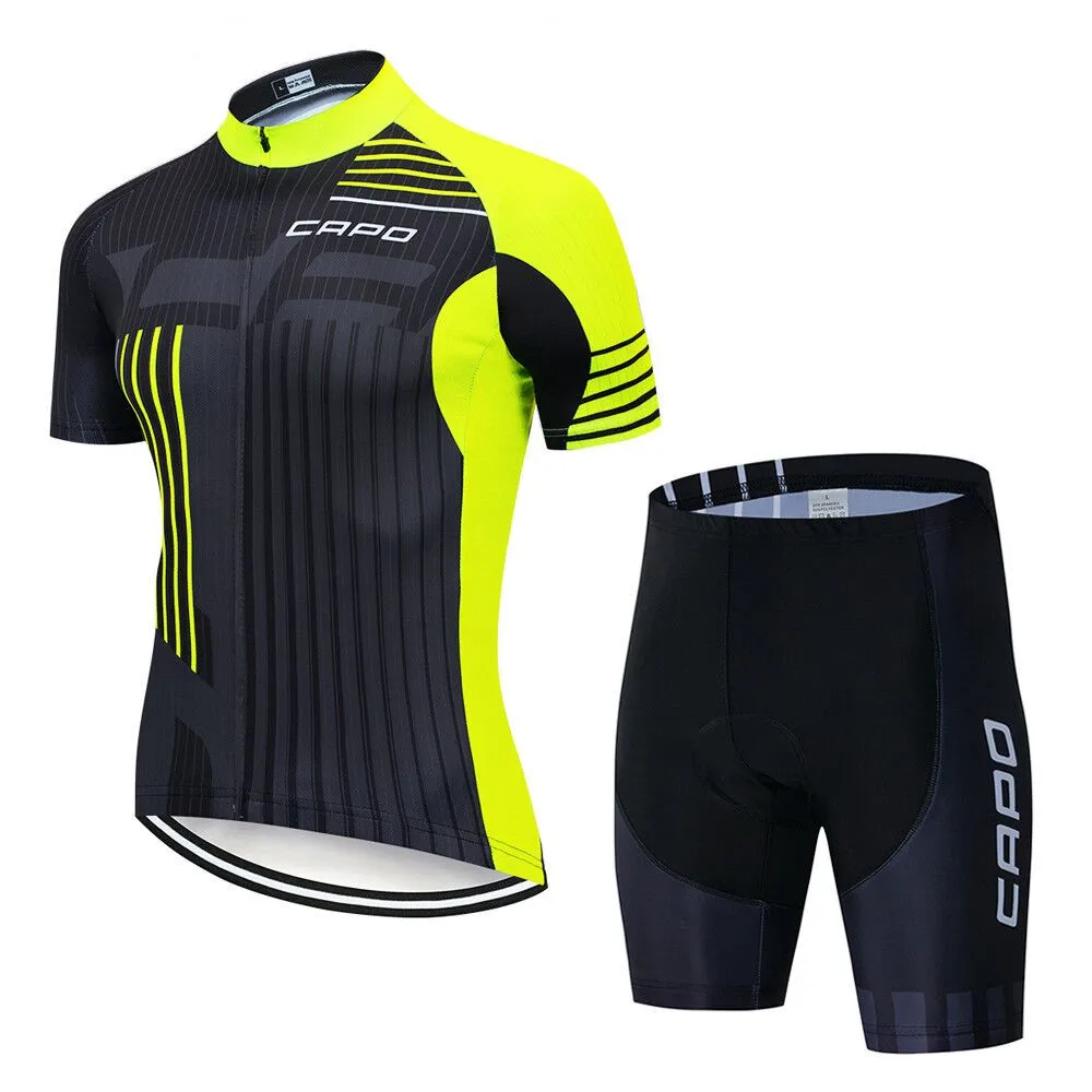 Cycling Clothes Man Summer 2025 CAPO Men's Clothing Bicycle Cycling Jersey Bike MTB Sports Professional Shirt Bib Shorts Suit