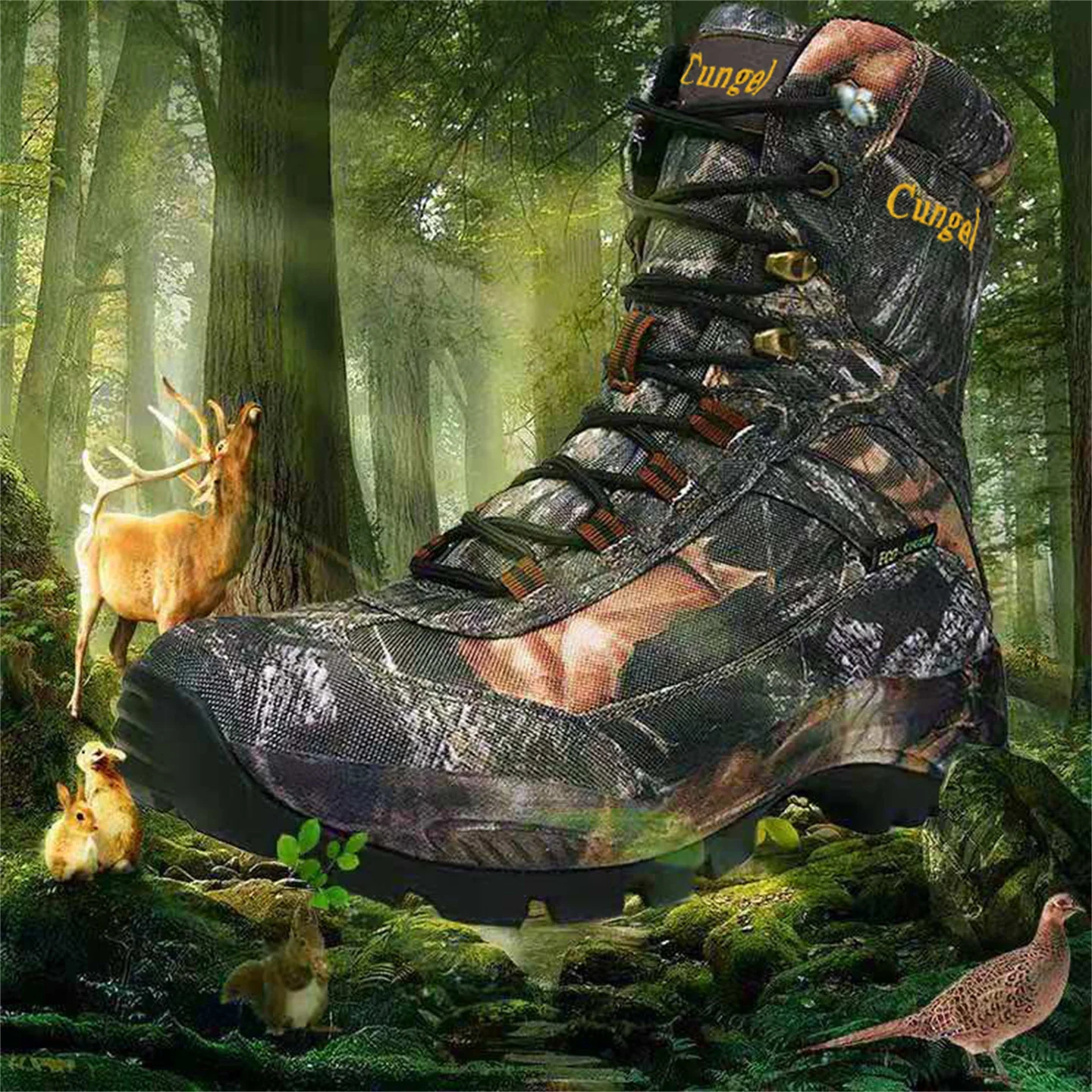 Men's High Top Camouflage Hunting Boots 4