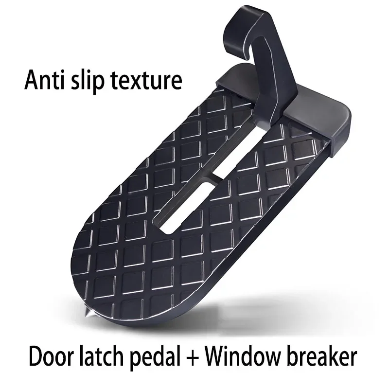 

Car assisted pedals Climbing up the roof of the car aluminum alloy Trailer door hook Auxiliary window breaker Universal
