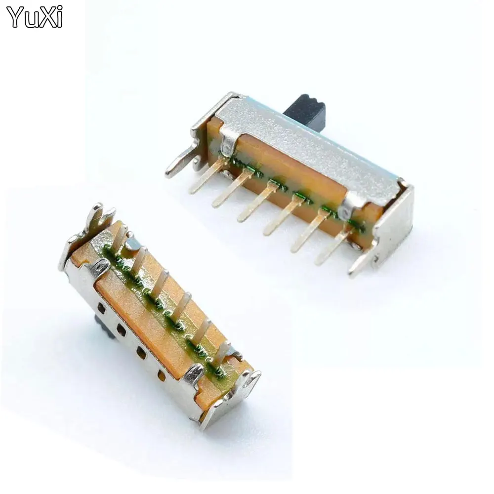 YUXI 100PCS SS14D01 Vertical Slide Schalter 6Pins Gerade Füße 4 Position 1P4T Spielzeug Maschine Kippschalter