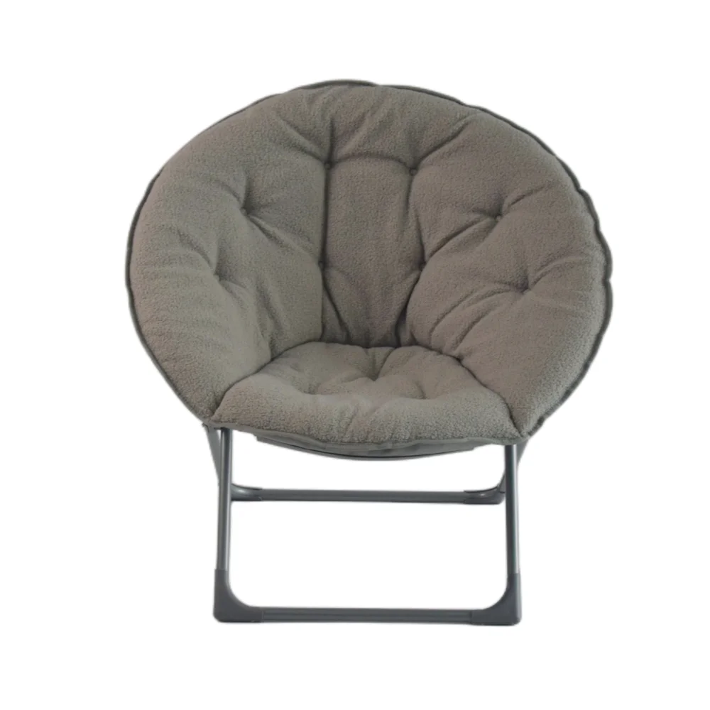 Tragbarer, zusammenklappbarer Moon Chair in weichem Beige, ideal für Schlafzimmer, Wohngebiete, Wohnungen, Entspannungsbereiche, Gärten und Innenhöfe – Detail 23
