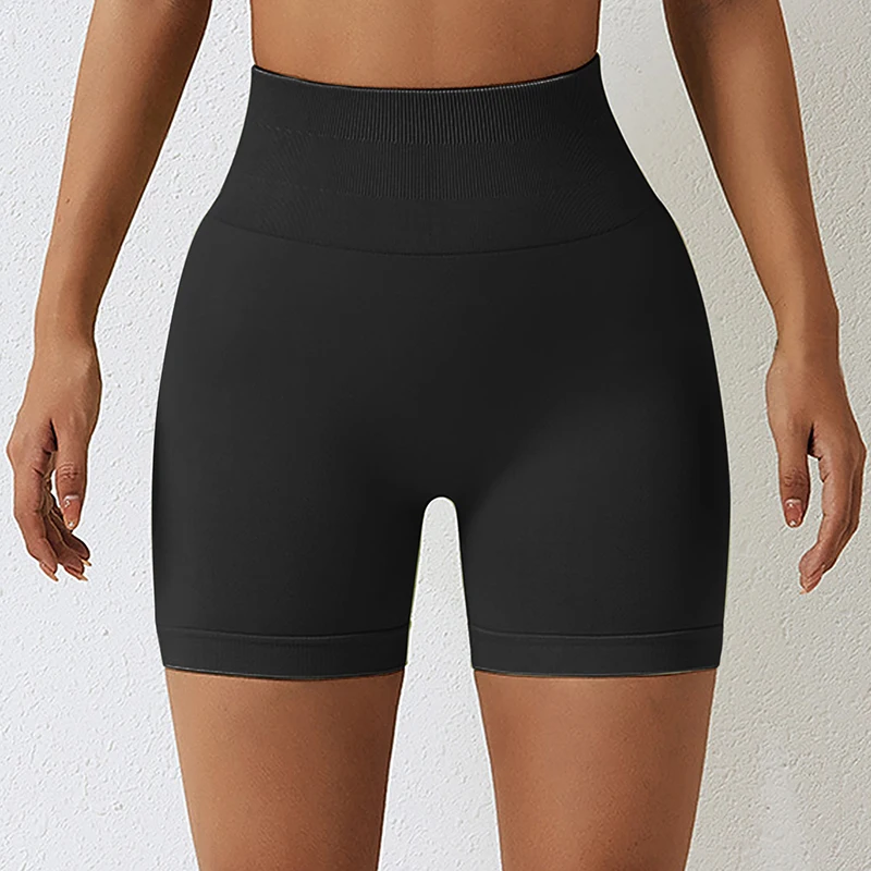 Ribbed Gym Sports Short Women Shorts Push Up Tummy Control Seamless Cycling  Shorts Fitness Femme Workout Biker Tights Bottoms - AliExpress