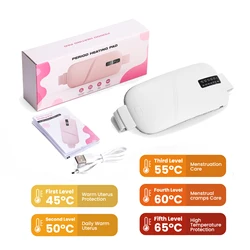 Electric Heating Pad and Vibrating Menstrual Relief Massager - USB DC5V (TYPE 3 WHITE)