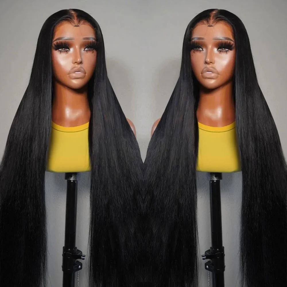 

13x4 13x6 Bone Straight Lace Front Wigs Human Hair 30 Inches Glueless Human Hair Wigs For Women HD Transparent Brazilian Remy