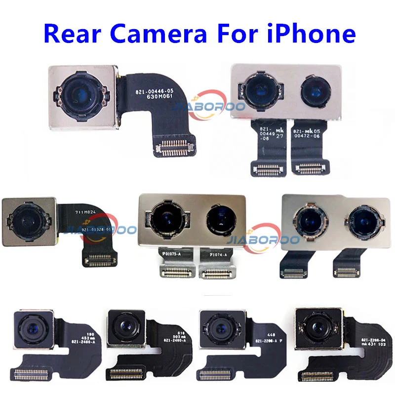 Original Back Rear Camera With Flash Module Sensor Flex Cable For iPhone X XR XS SE2 6 6S 7 8