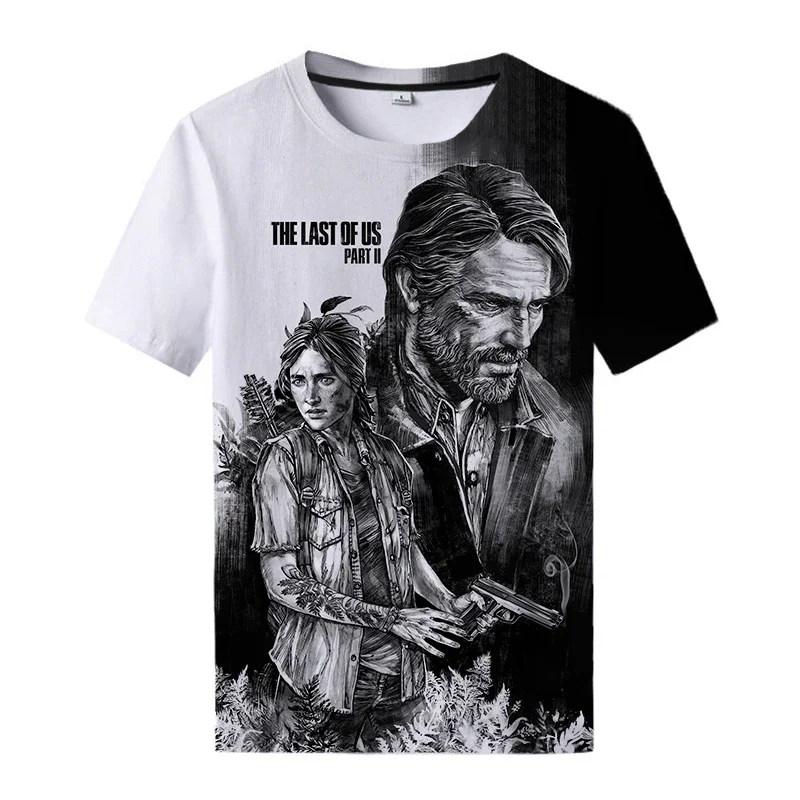 Game The Last Of Us Part Ii T Shirt Uomo Donna Fashion 3D Printed Streetwear T-Shirt Oversize Harajuku Casual Cosplay Tops