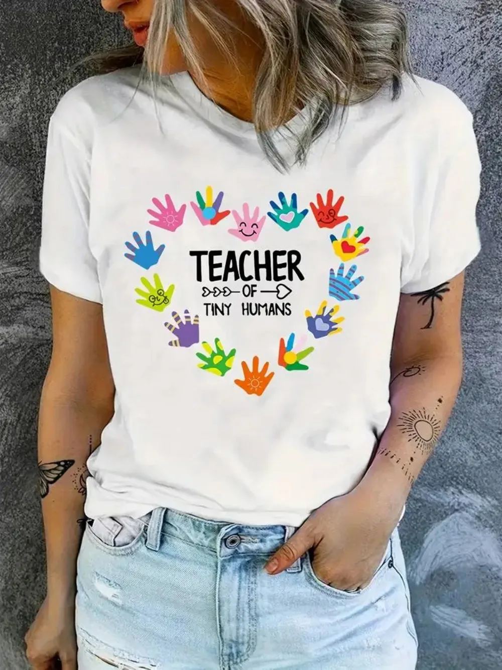 

Y2k летняя свободная футболка с коротким рукавом, Женская Повседневная футболка с круглым вырезом в стиле Харадзюку, модный топ с коротким рукавом и круглым вырезом, женская одежда