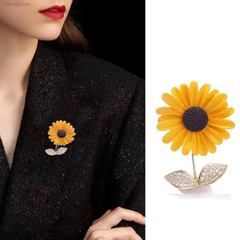 

1PC Creative And Cute Sunflower Brooches Fashion Design Clothing Accessories Pins Wedding Party Gifts Women's Brooch