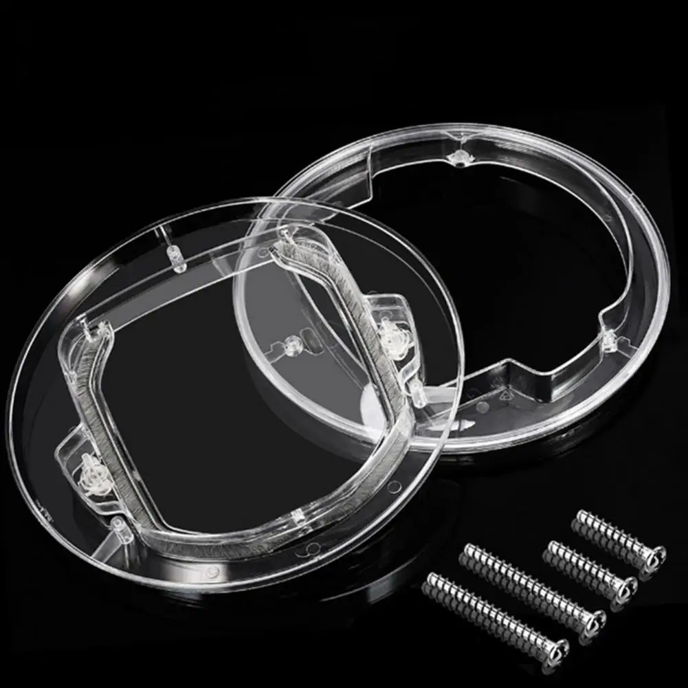 Pet Door Dog Round shape Moderate Door 4 Ways Lock Lockable Acrylic Metal Material White And Transparent Pet Products