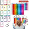 Times Table Chart Multiplication Flash Card with Multi-Math Cards Learning Tool Pop-It Math Fidget Toy Preschool Education 1