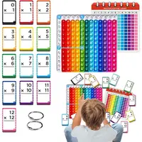 Times Table Chart Multiplication Flash Card with Multi-Math Cards Learning Tool Pop-It Math Fidget Toy Preschool Education 1