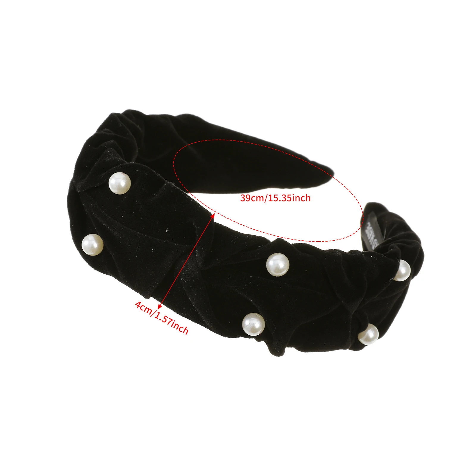 Velvet Pearl Headband Korean Women High Skull Top Retro Hair Hoop Hairband Showing Face Girl Elegant Headdress Party Hairpin