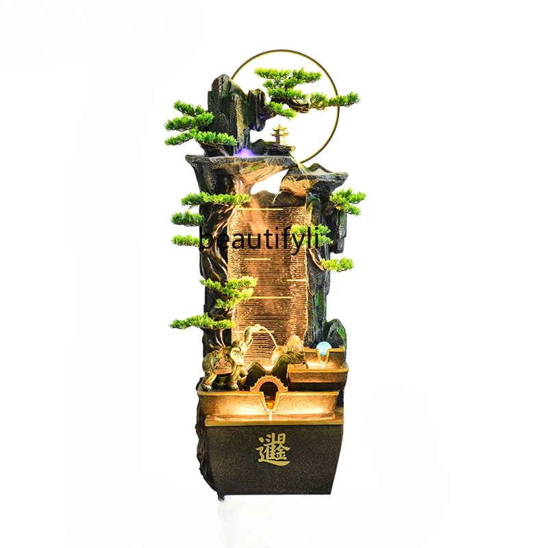 

Flowing Water Ornaments Circular Fountain Living Room Decoration Office Waterscape Landing Company Opened