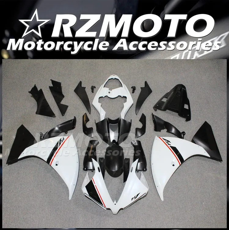 

4Gifts New ABS Motorcycle Fairings Kits Fit For YAMAHA YZF-R1 2012 2013 2014 12 13 14 Bodywork Set Custom Black White