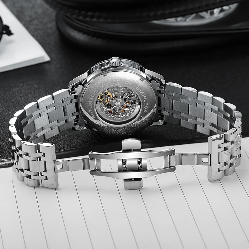 Mechanical Watch Men Automatic Luxury Gambling Rotating Plate Dial Waterproof Luminous