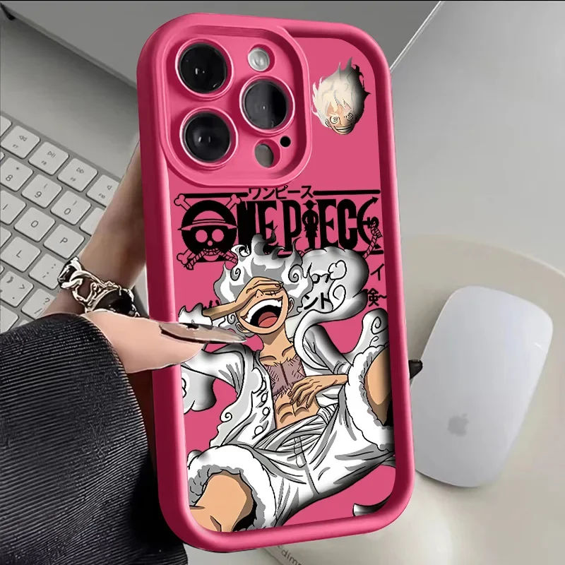 

Цельный аниме Луффи Экипировка 5th чехол для телефона iPhone 15 14 13 12 11 Pro Max Plus Ударопрочный силиконовый защитный чехол Capa