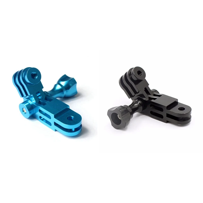 

2 Pcs Three-Way Pivot Arm Mount Adapter For GOPRO Hero 1 2 3 3+ 4 5 Session/Xiaomi Yi/SJ Sport Camera, Blue & Black