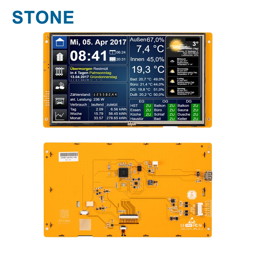 10.1 Inch Lcd Programmable Display With Touch Screen+embedded System For Industrial Lcd