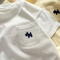 T-shirt pour garçons, haut ample pour enfants, chemisier à manches courtes et col rond pour filles, pull décontracté d'été pour bébés, vêtements neufs pour enfants 6