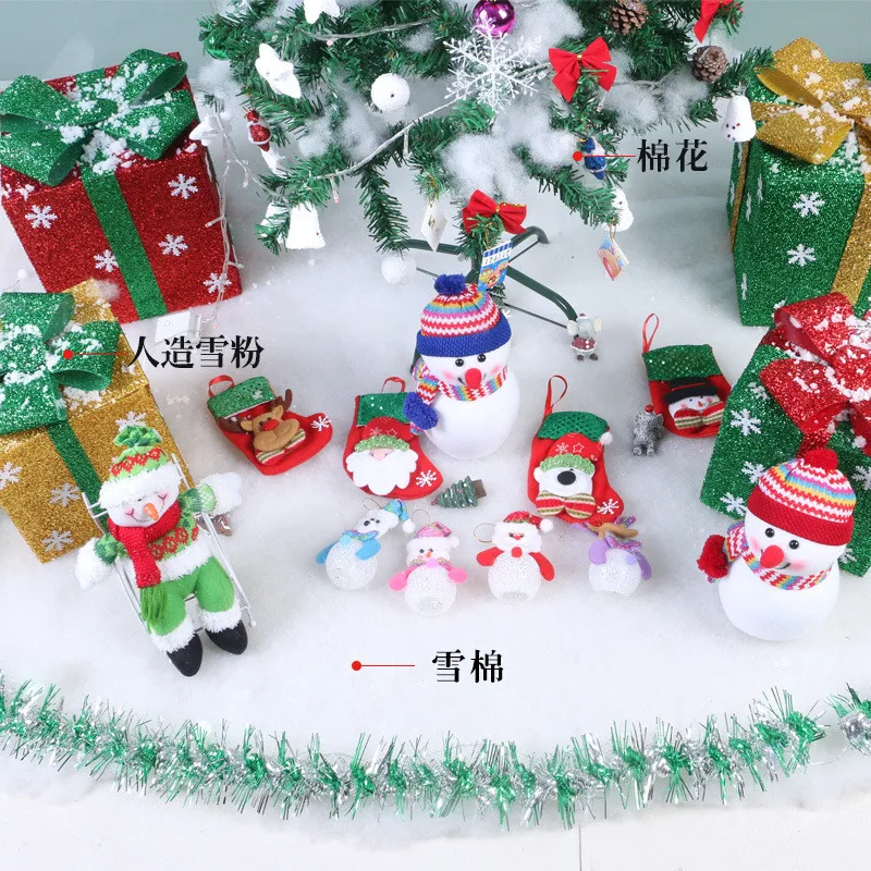 Christmas Ornaments Winter Snow Decoration 20/50g Christmas Decoration Artificial Plastic Dry Snow Powder Xmas Gift Home Party DIY Scene Props