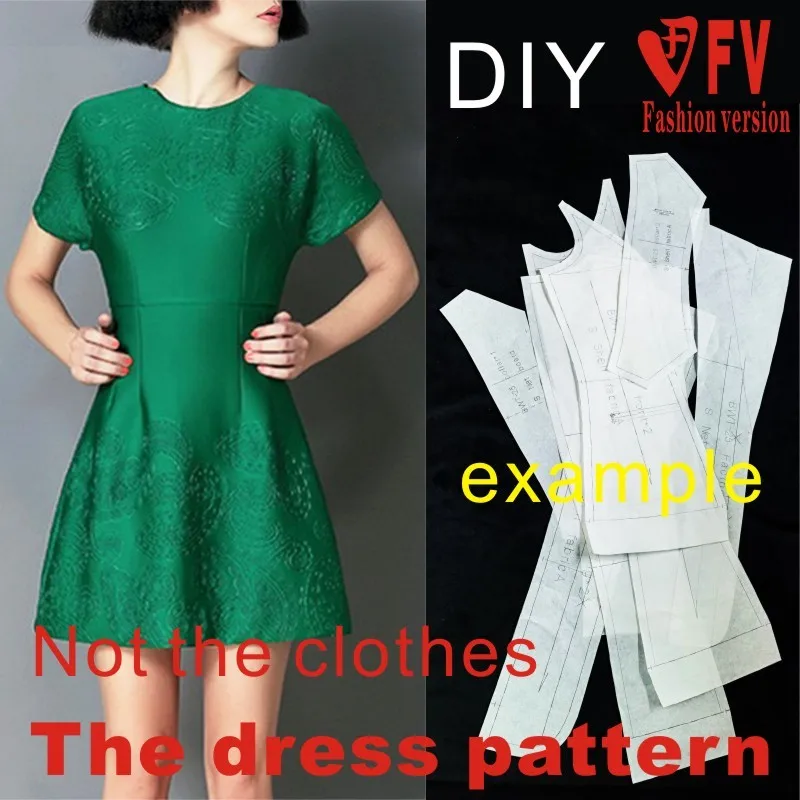 Dresses Sewing Pattern Template Cutting drawing Clothing DIY ((Not selling clothes)) BLQ-145