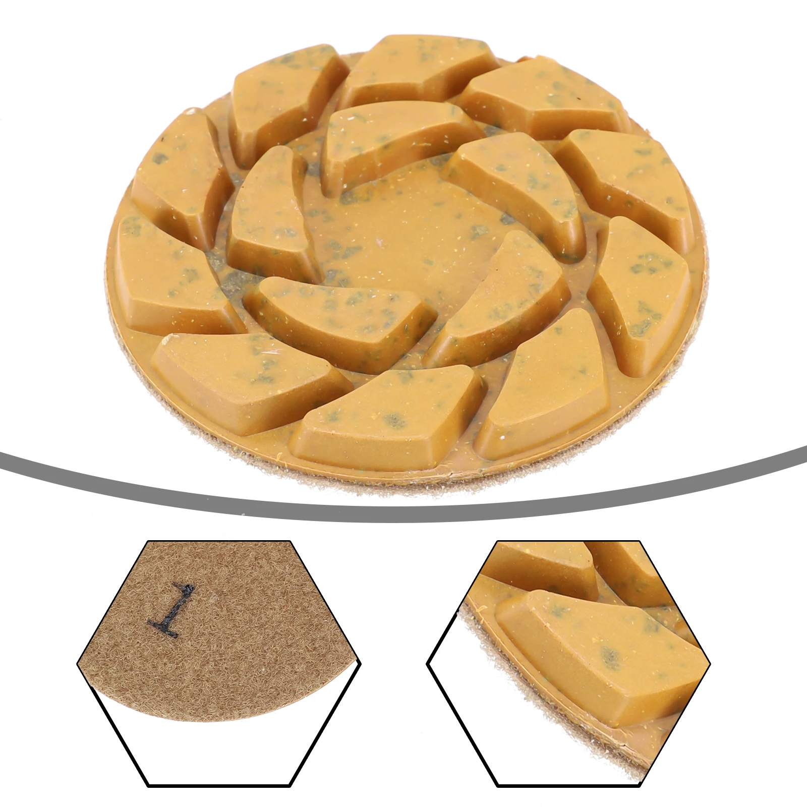 

Brand New Polishing Pad Polishing Pads Diamond Powder And Resin Used For Marble Polishing Wet/Dry 3 STEP SET 4 Inch