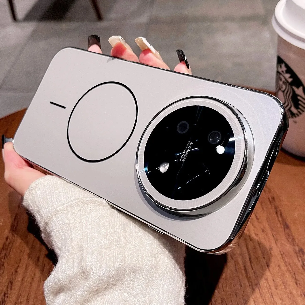 Sleek Frosted Magnetic Lens Full Cover Shockproof Case
