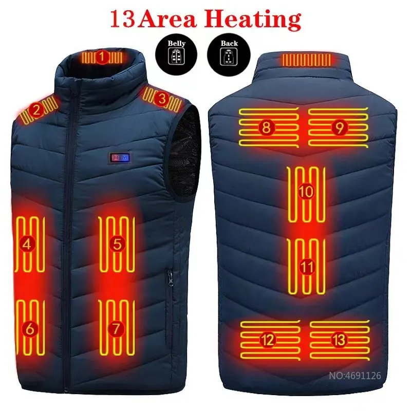thumbnail image 1 of Chaqueta con calefacción por Usb de 17 áreas para hombre y mujer, chaleco eléctrico calefactor, chaleco calefactor, chaleco calefactor interno con Usb, Veste Chauffante, 1 of 5