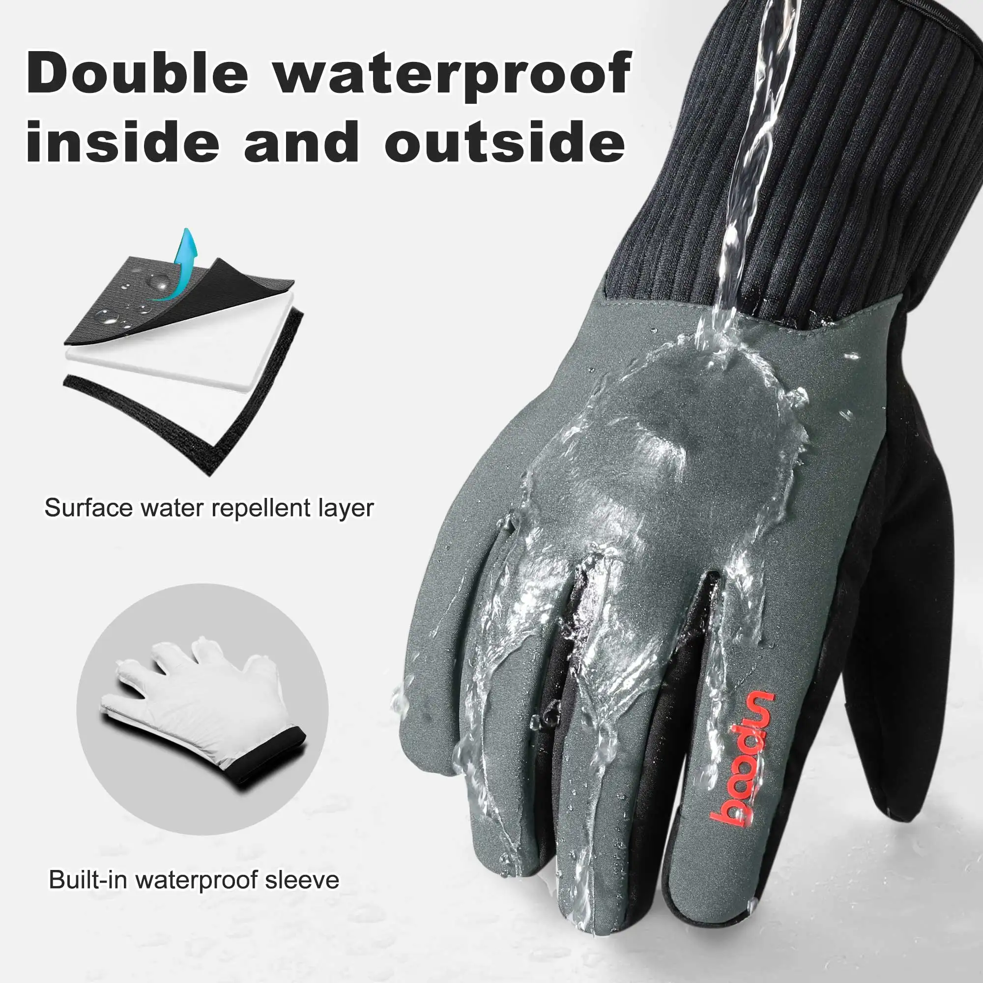 3M Winter Warm Thermal TouchScreen Gloves Ski Waterproof Outdoor Sport Cycling Shock-proof Snowboard Men Women Full Finger Glove 2