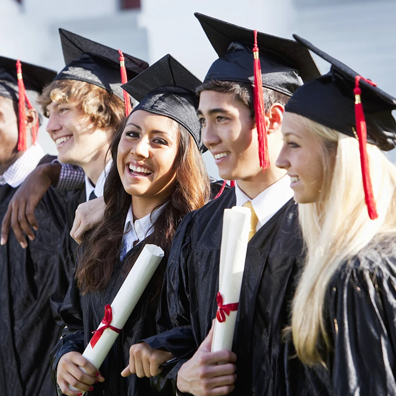 Black Adult Bachelor Caps with Tassels University Master Graduation Hat 2024 Congratulation Graduation Party Decoration Supplies images - 6