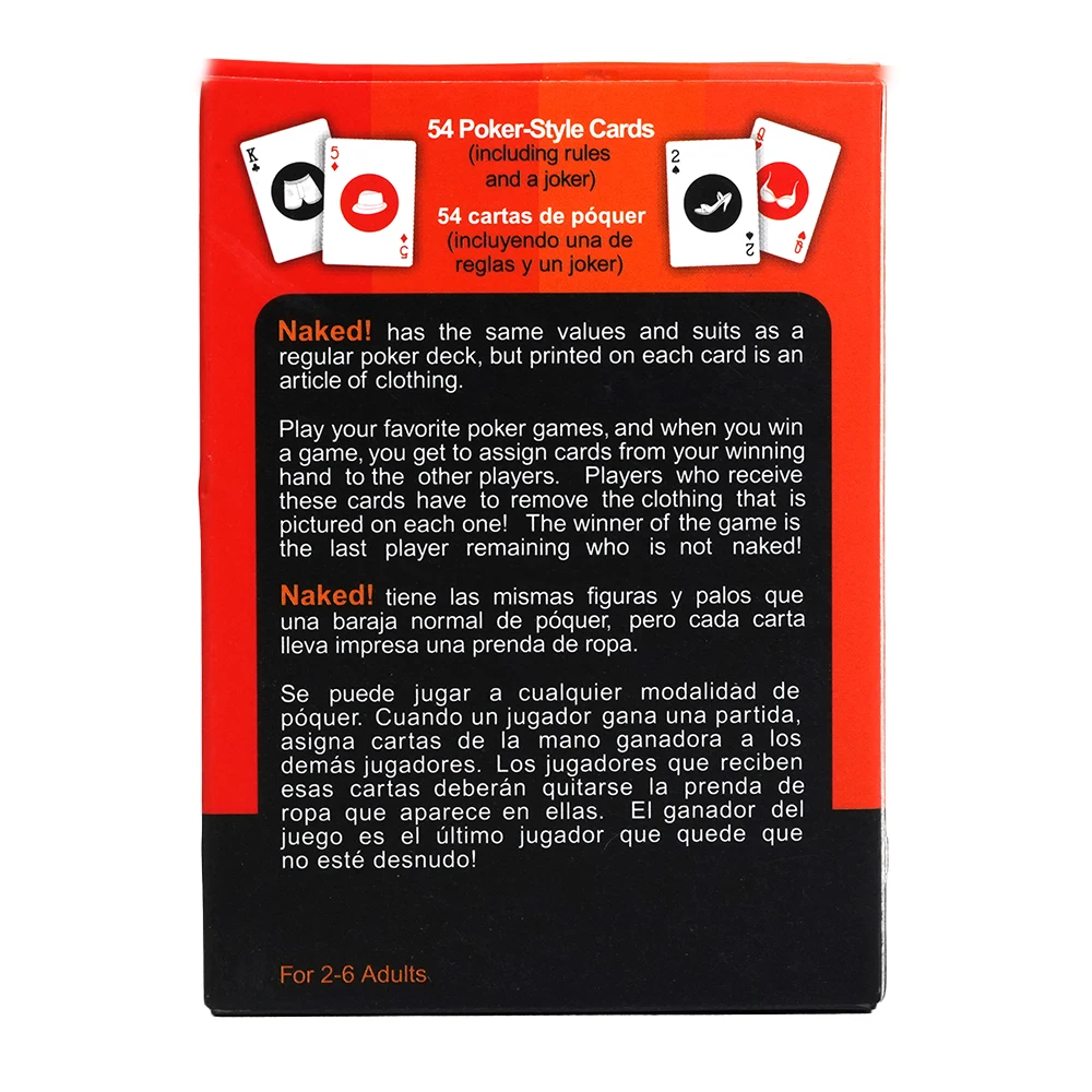 Adult Strip Poker Card Game