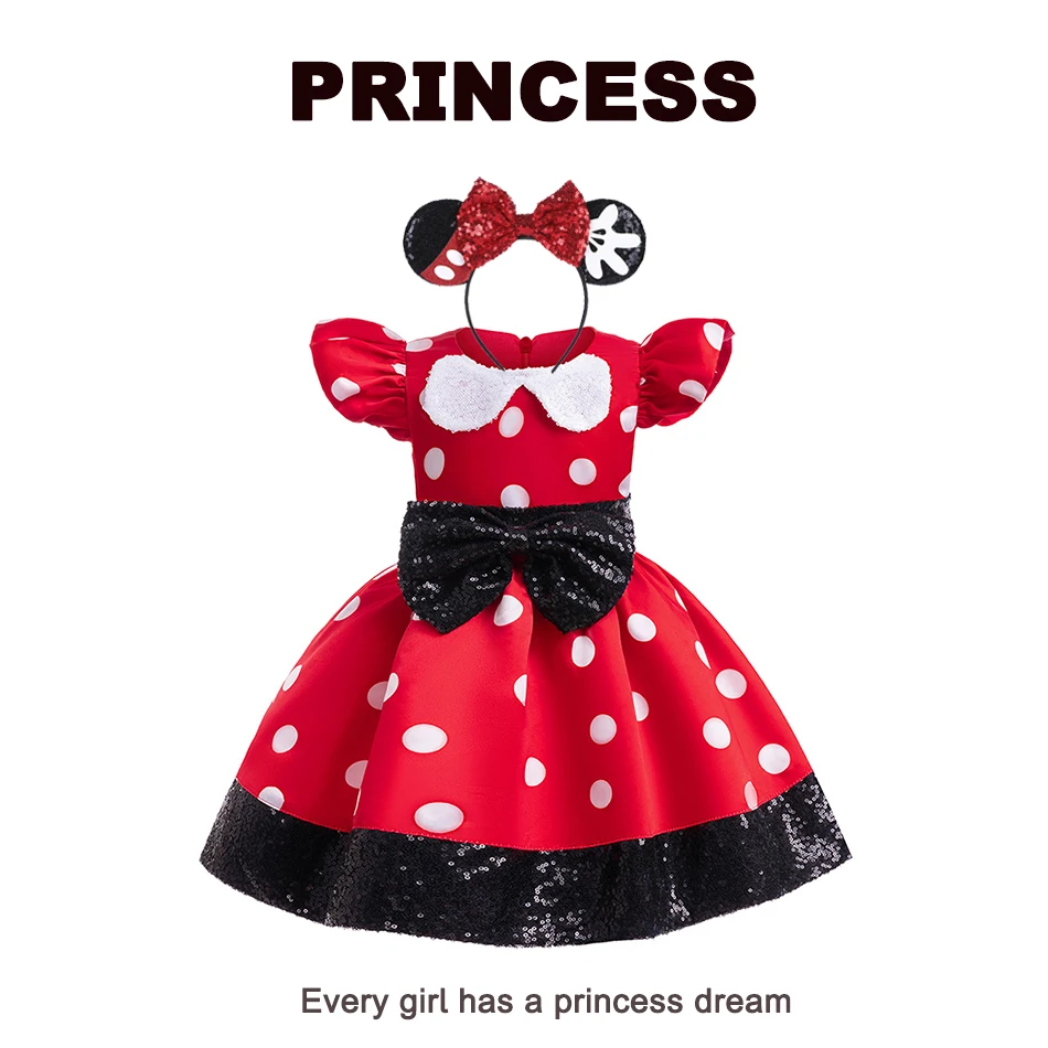 Hot Sell Minnie Princess Dress Cosplay Costume Fancy Party Frock Role Play  Carnival Kids Halloween Outfits 12M-6T - AliExpress 1501