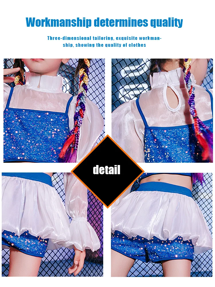 Zzl都市ダンス子供服ファッションk-ポップステージ衣装2個