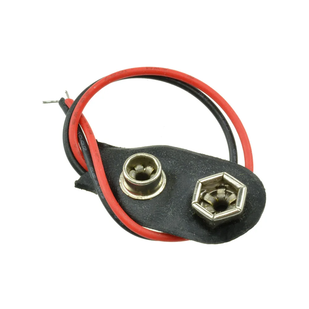 Wiring Cable Connectors 10PCS 9V Battery Snap Connector Clip Lead Wires Holder 10cm Black Red Cable wiring cable connectors wire connectors power connector plug adapter power connector adapter dc power connectors dc connectors