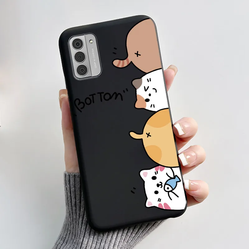 Silicone Soft Black Aesthetic Cute Cat Astronaut Phone Case Bumper Shell