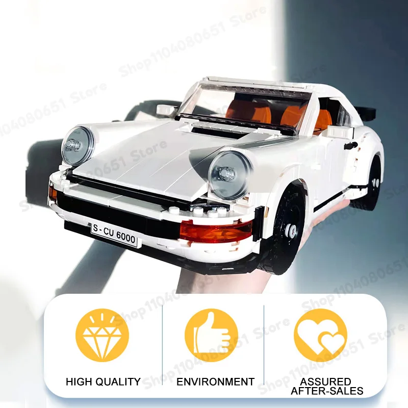 Building Block Toys New Technical Retro Car Model 1458PCS Building Blocks Set 2in1 Race Classic Model Kit For Adults and Teens Toys Christmas Gifts