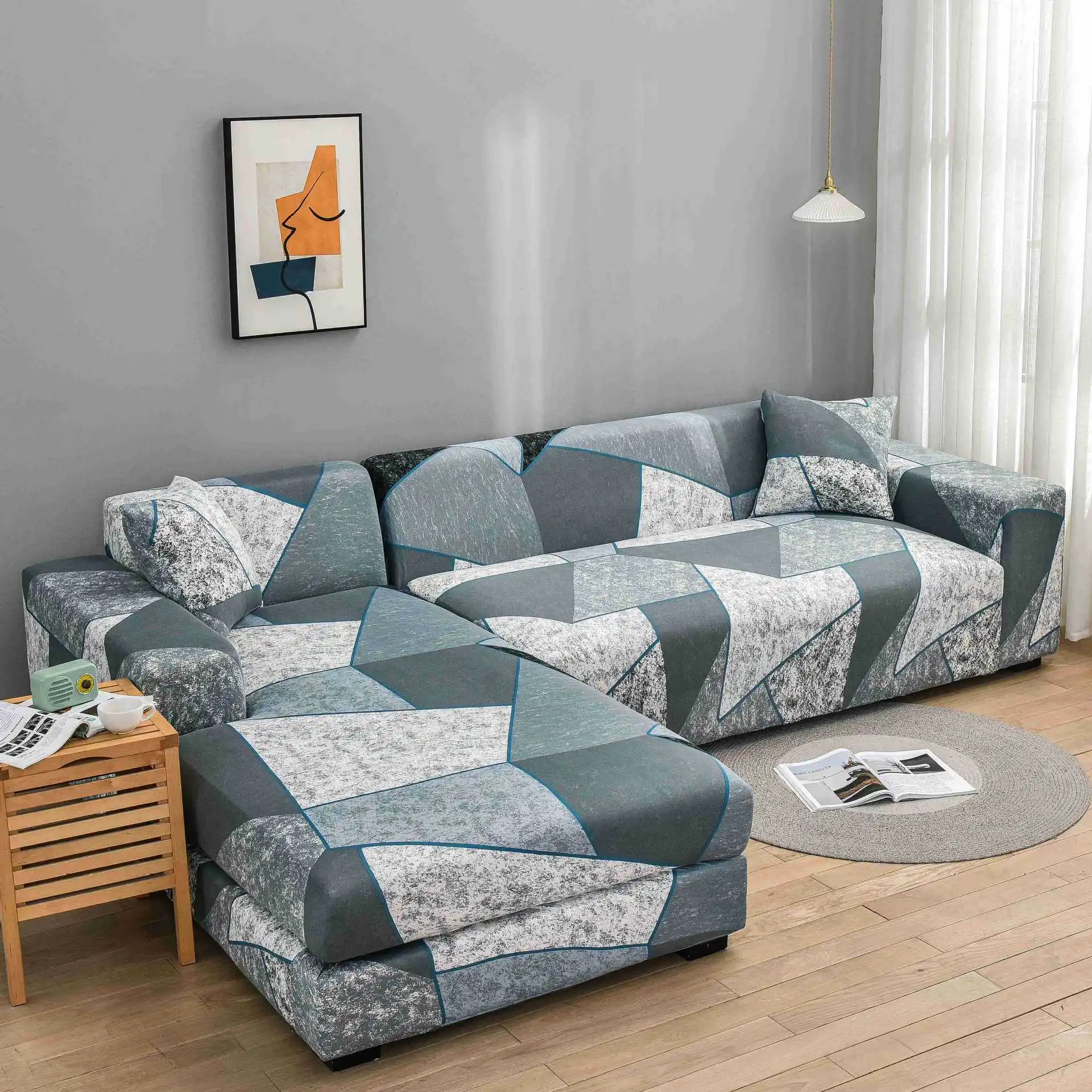Corner Sofa Covers For Living Room Elastic Slipcovers Cushion Cover